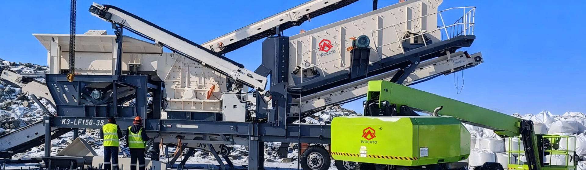 100-150TPH Limestone Crushing Plant in Georgia - Three-in-one Wheel-Mounted Crushing Plant K3-LF150-3C