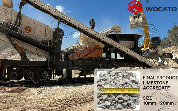 200TPH Limestone Crushing Plant in Thailand - Impact crusher K3-LF250-3C suitable for soft rock in mining 