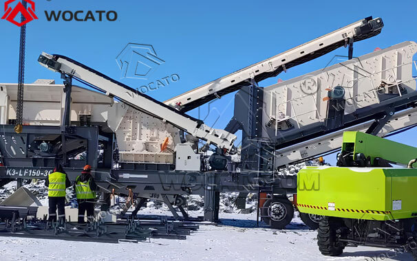 100-150TPH Limestone Crushing Plant in Georgia - Three-in-one Wheel-Mounted Crushing Plant K3-LF150-3C